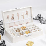 PU Leather Velvet Luxury Jewelry Travel Case With Metal Lock