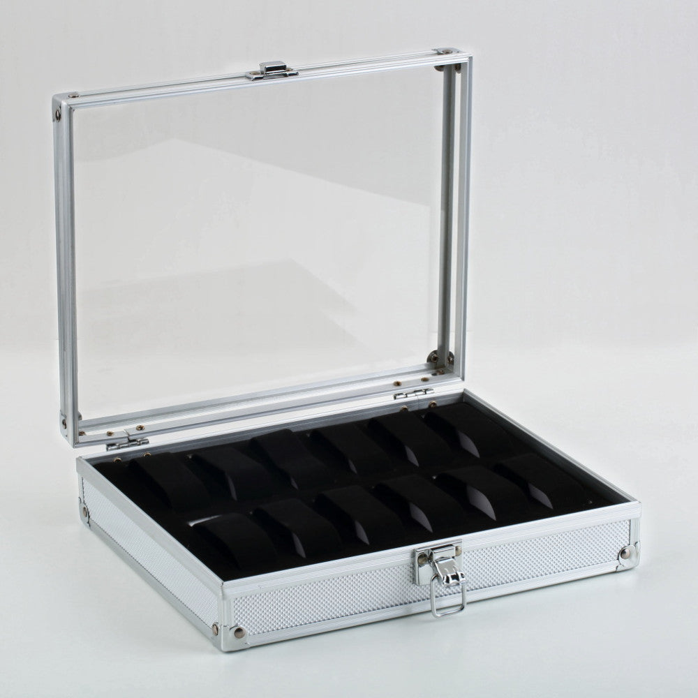 Aluminium Watch Storage Box 12 Slot
