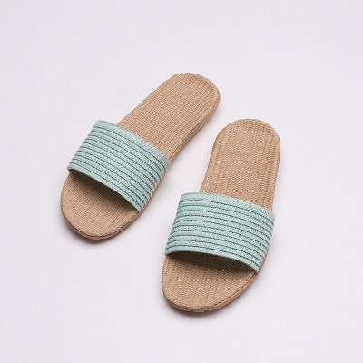 Summer Flax Plain Women Slipper