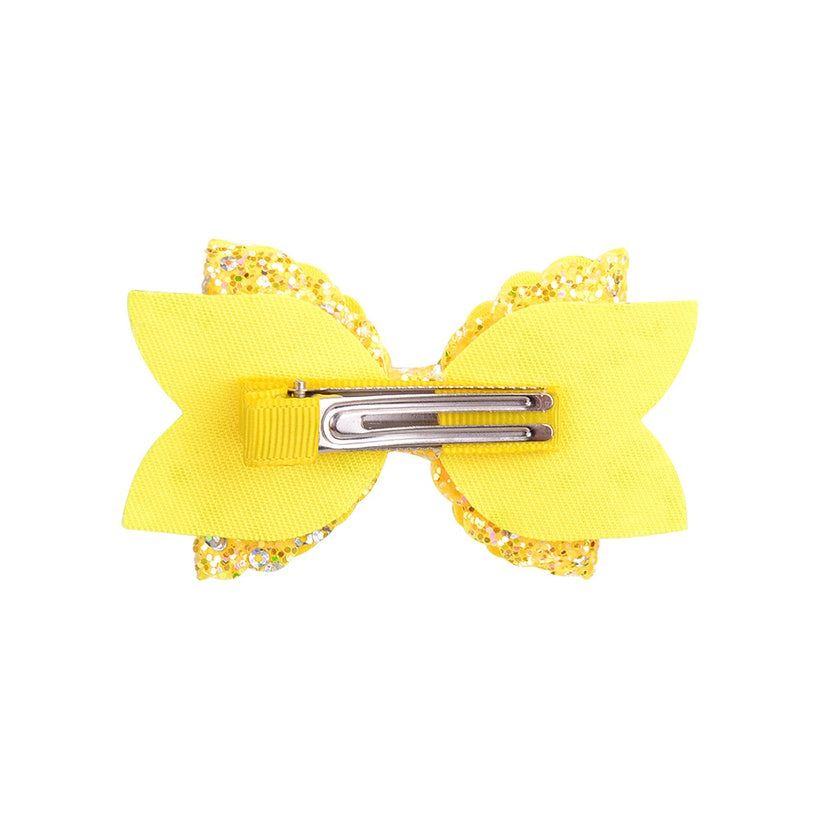 Double Layer Glitter Leather Hairpin