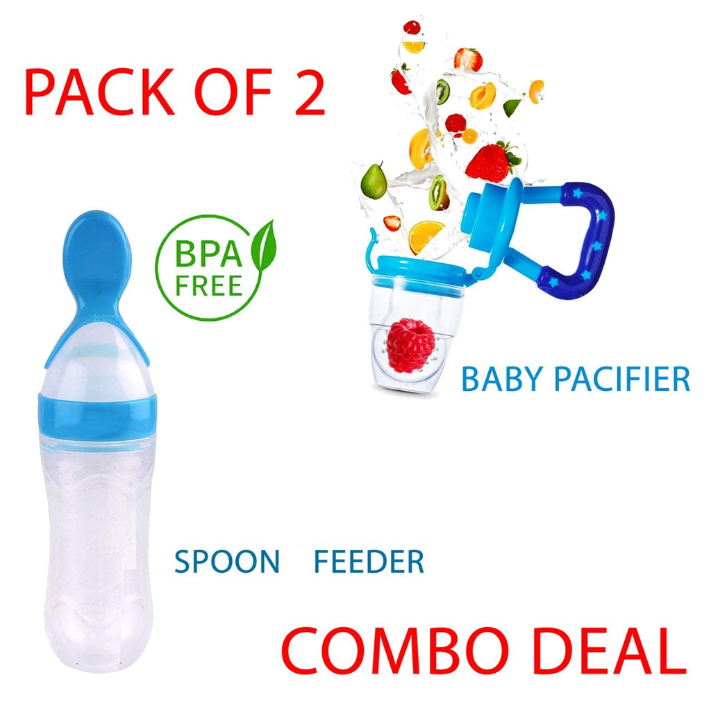 Baby Silicone Spoon Feeder Pacifier (Pack of 2)