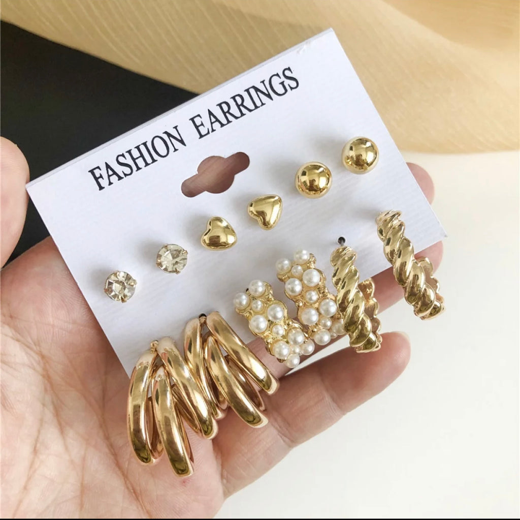 Earrings Set - 6 pairs