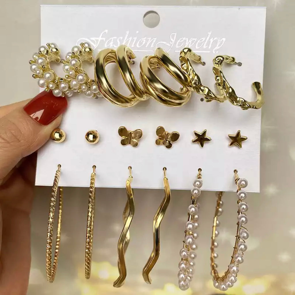 Earrings Set - 9 pairs