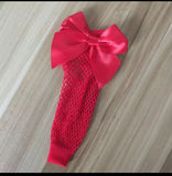 Kids Bow Fishnet Socks