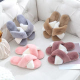 Faux Fur Women Slippers Winter