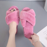 Faux Fur Women Slippers Winter