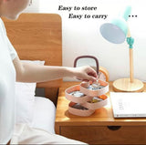 Plastic 4 Layer Jewellery Box with Mirror