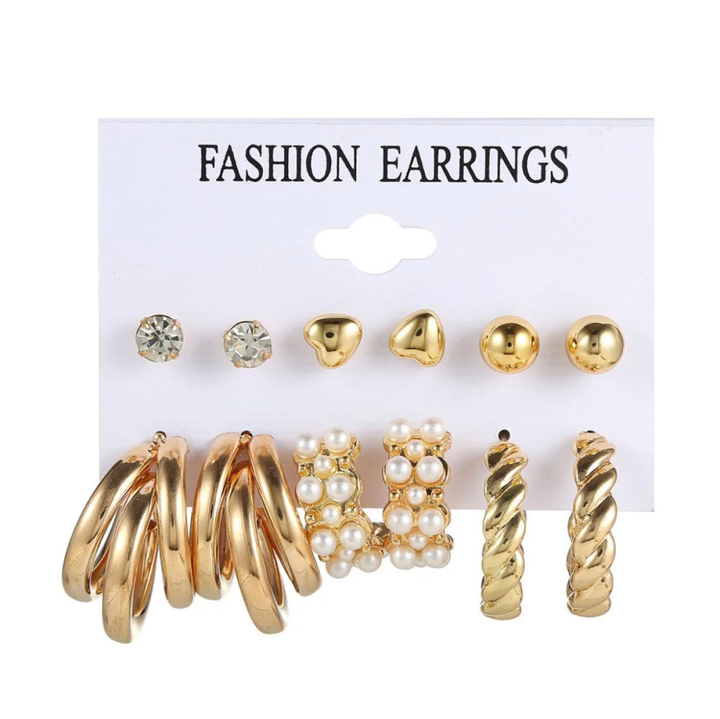 Earrings Set - 6 pairs