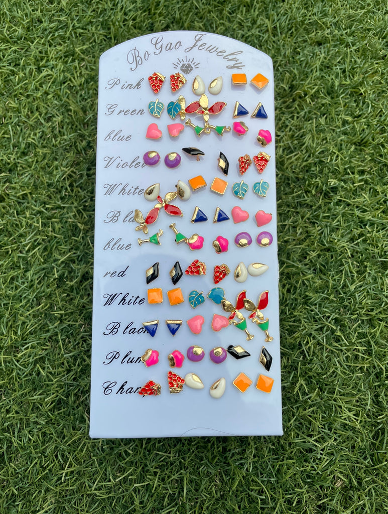 Assorted Earrings Tray - 36 pairs