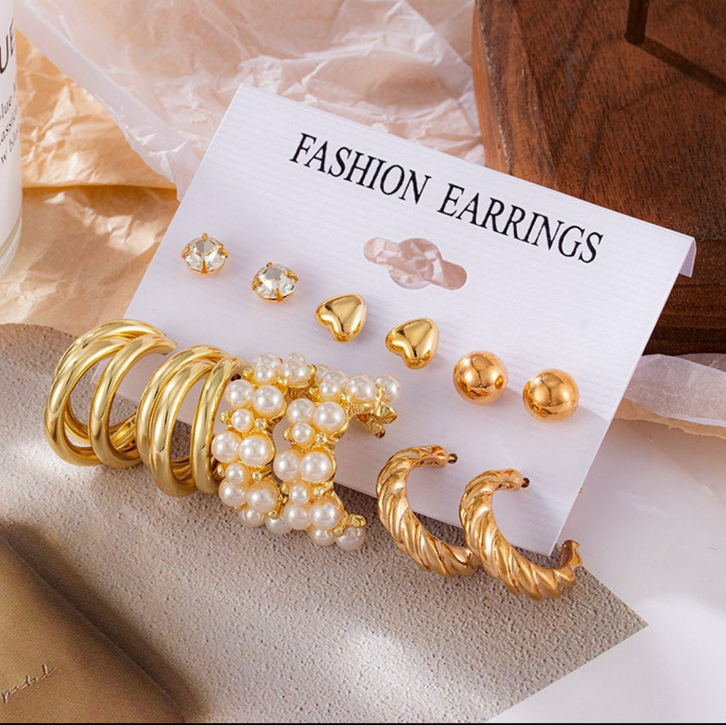 Earrings Set - 6 pairs