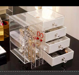 Transparent Acrylic Velvet Jewellery Storage Rack