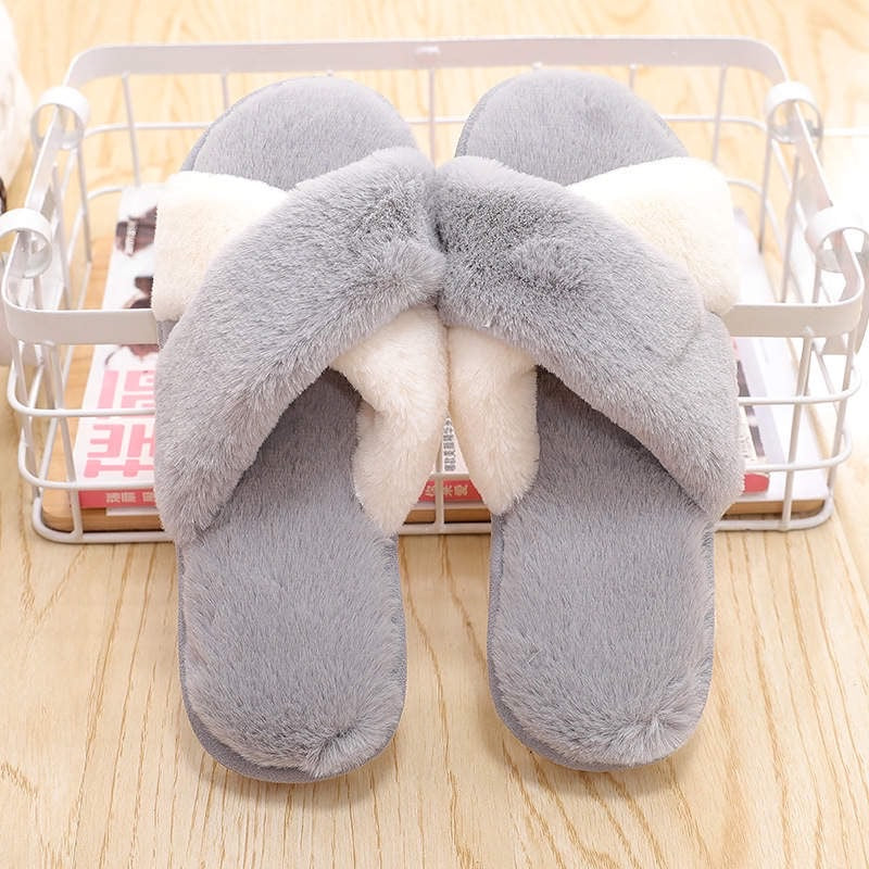 Faux Fur Women Slippers Winter
