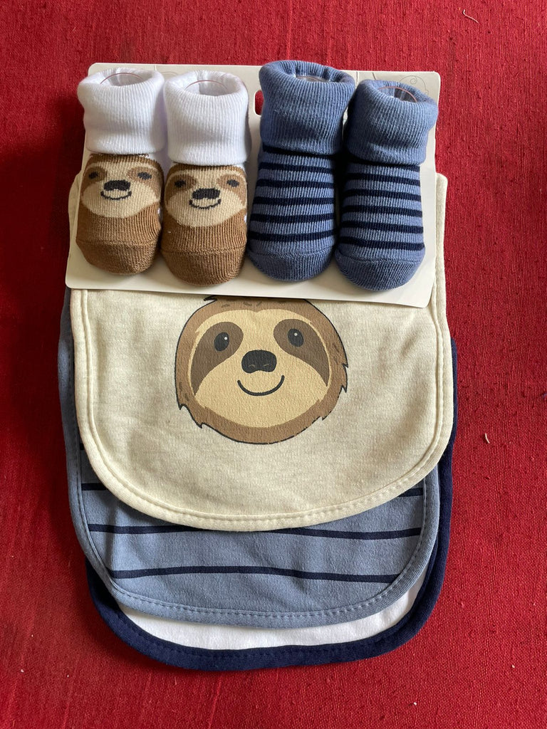 Hudson Baby Socks and Bib Set (Pack of 5)