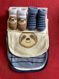 Hudson Baby Socks and Bib Set (Pack of 5)