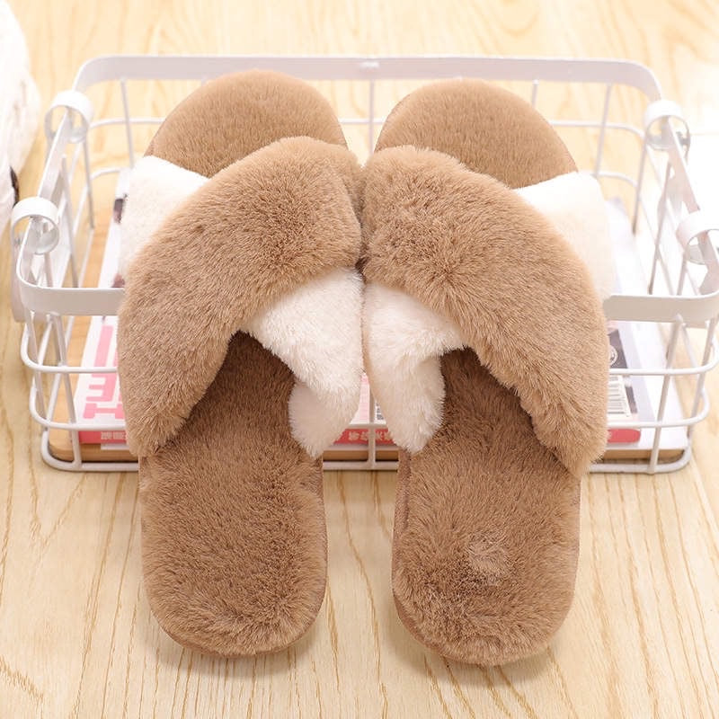 Faux Fur Women Slippers Winter