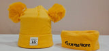 Baby Double Pom Pom Cap and Neckroll Set