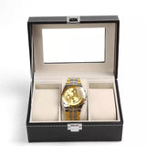 PU Leather Watch Storage Box (3 Slots)