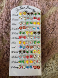 Assorted Earrings Tray- 36 pairs