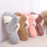 Faux Fur Women Slippers Winter