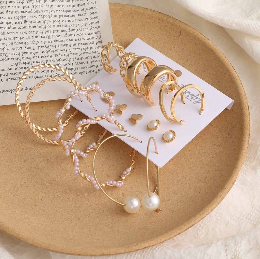 Earrings Set - 9 pairs