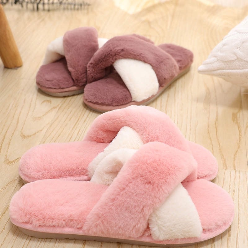 Faux Fur Women Slippers Winter