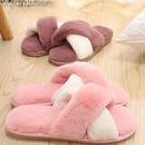 Faux Fur Women Slippers Winter