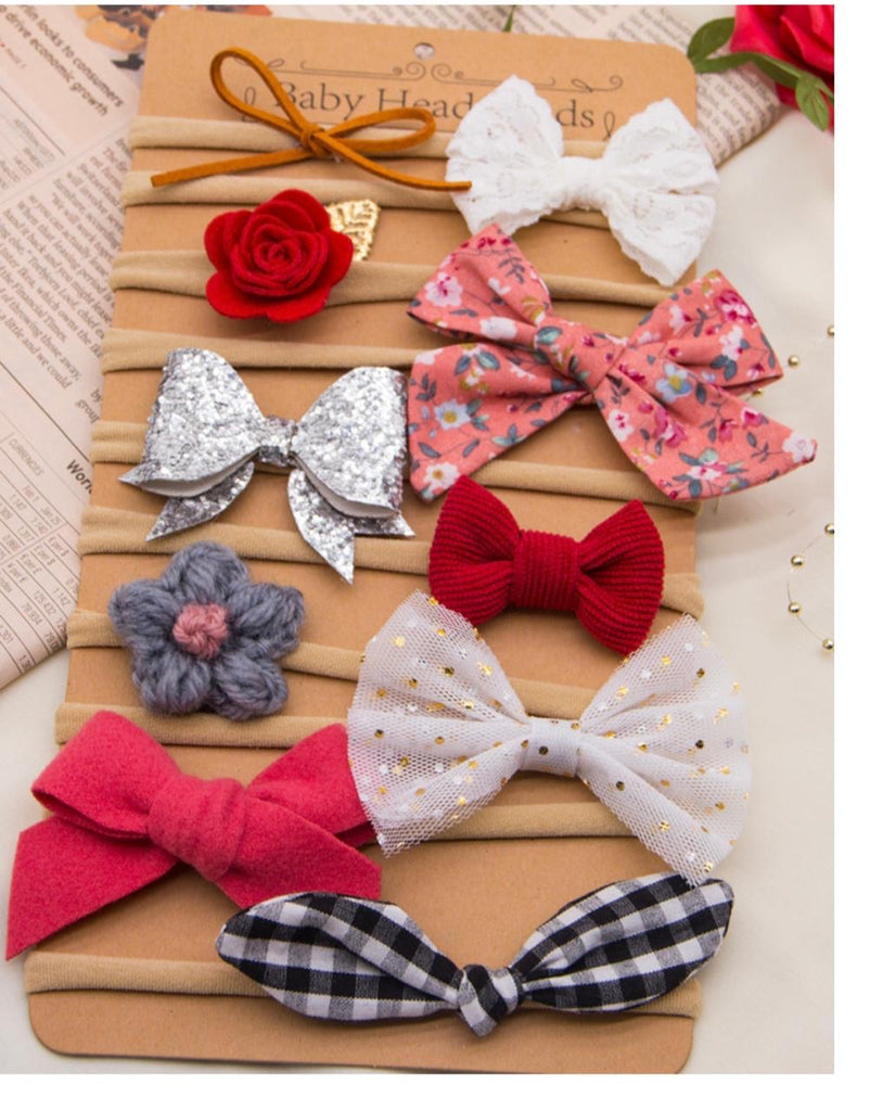 Nylon Baby Headband Set (10pcs)