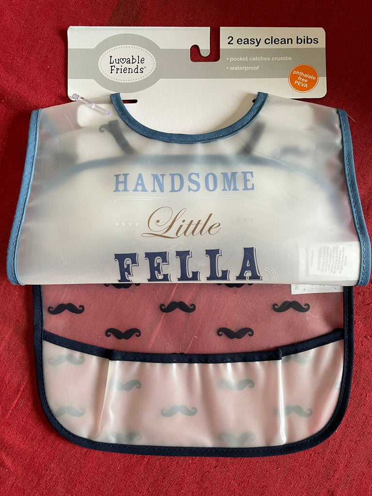 Hudson Baby Easy Clean Bib Set (Pack of 2)