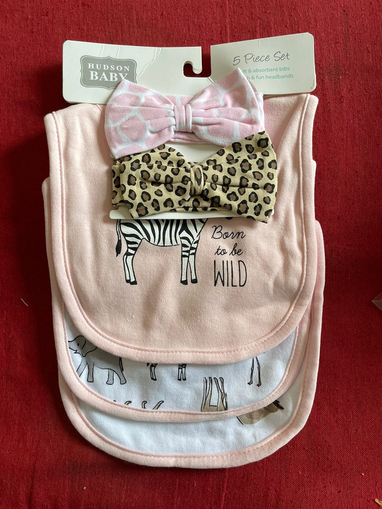 Hudson Baby Bib and Band Set (Pack of 5)