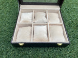 PU Leather Watch Storage Box - 6 Slot