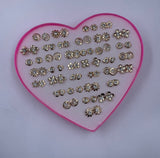 Metal Stud Earrings Box Bundle - 108 Pairs