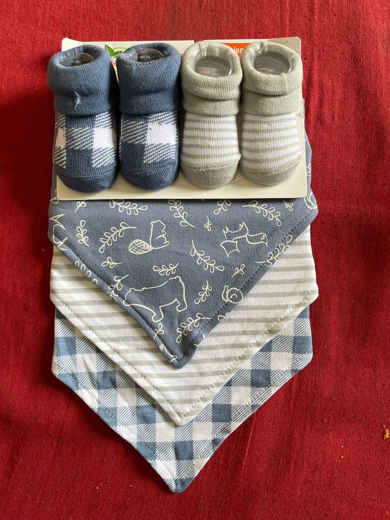 Hudson Baby Socks and Bib Set (Pack of 5)