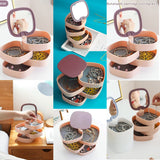 Plastic 4 Layer Jewellery Box with Mirror