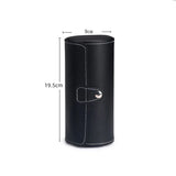 PU Leather Watch Box Cylinder 3 Slot