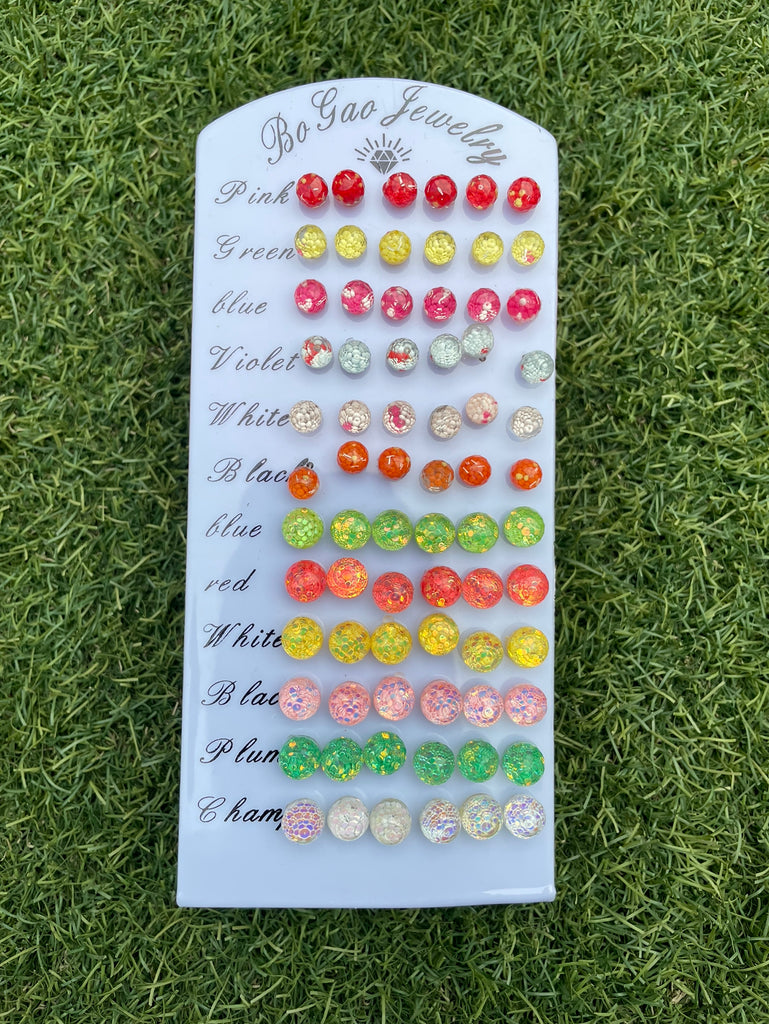 Assorted Earrings Tray - 36 pairs