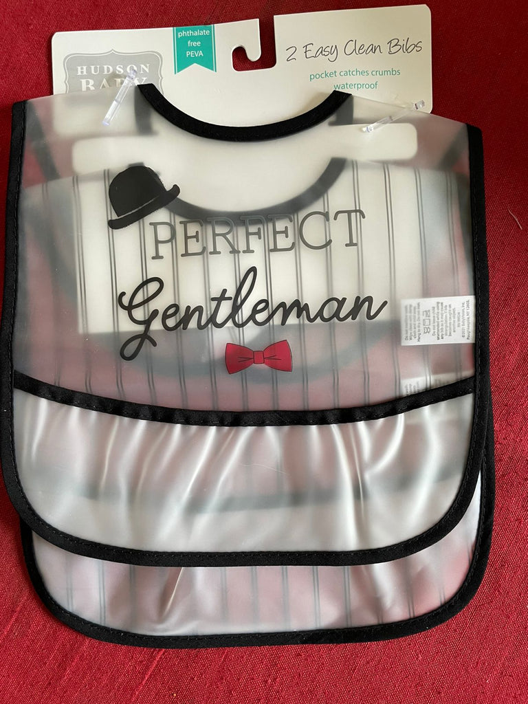Hudson Baby Easy Clean Bib Set (Pack of 2)