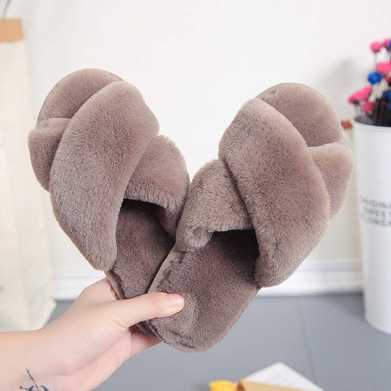 Faux Fur Women Slippers Winter