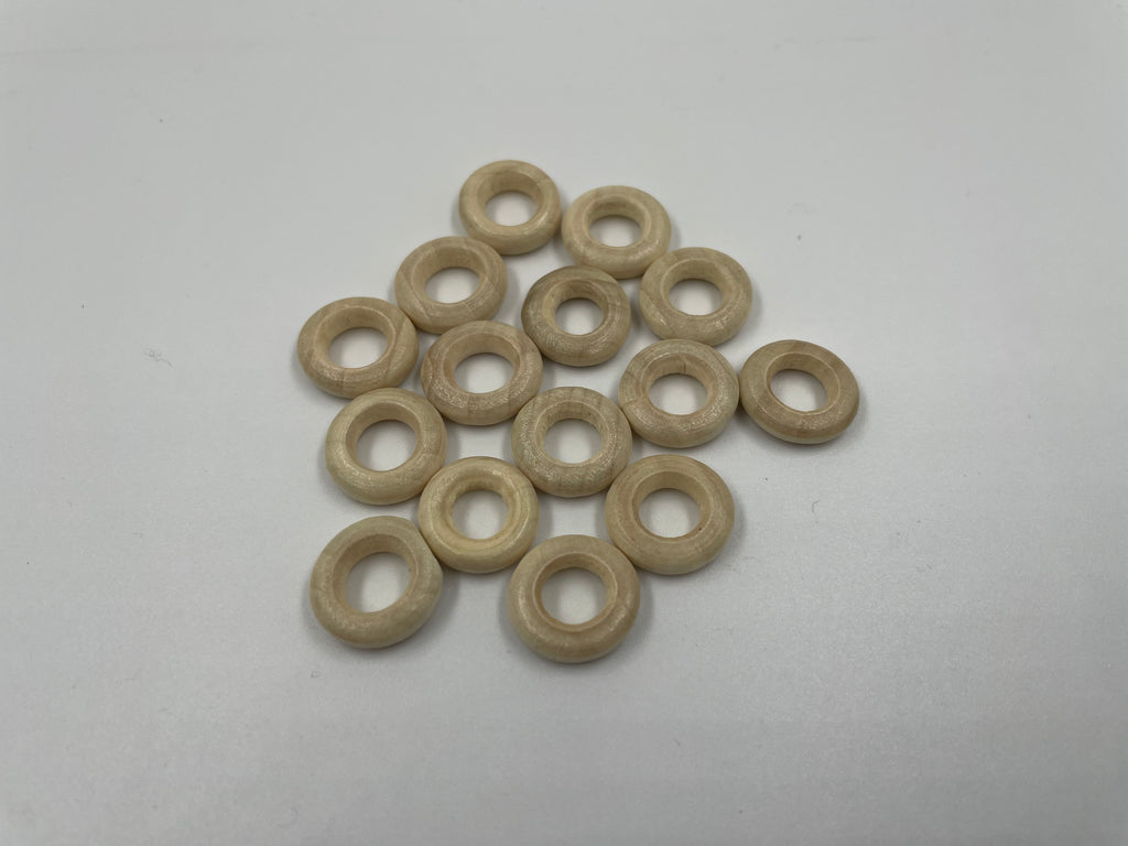 Wooden Macrame Rings - 12pcs