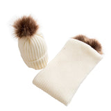 Kids Pom Pom Cap and Muffler Set