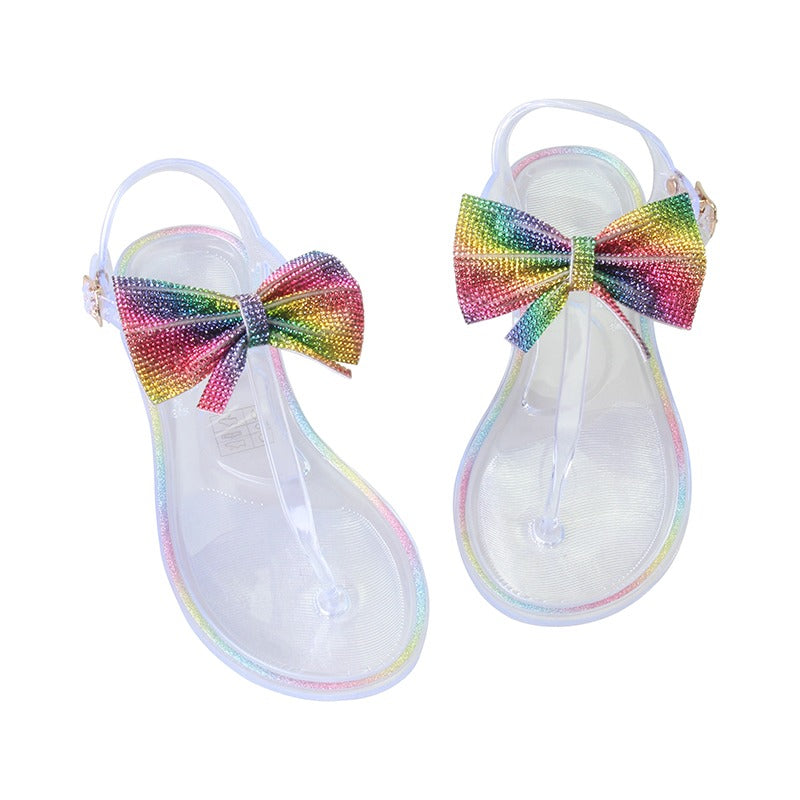 Rainbow jelly shoes hot sale