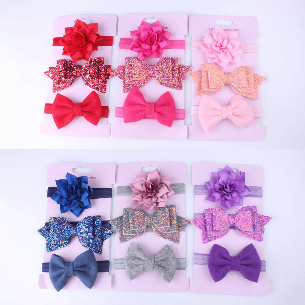 Baby Glitter Headband Set (3pcs)