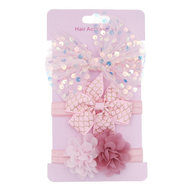 Baby New Sequin Headband Set (3pcs)