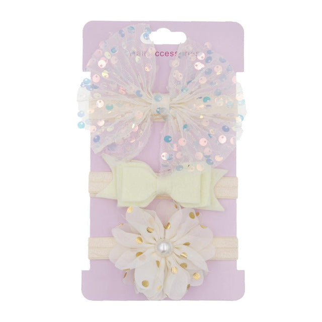Baby New Sequin Headband Set (3pcs)
