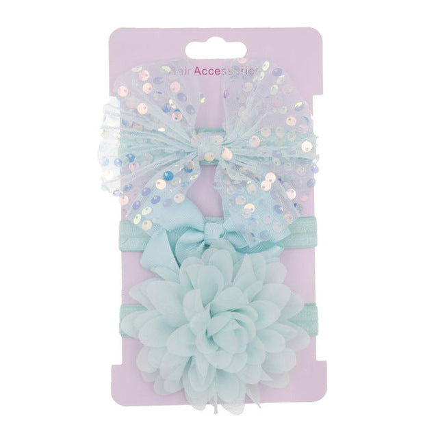 Baby New Sequin Headband Set (3pcs)