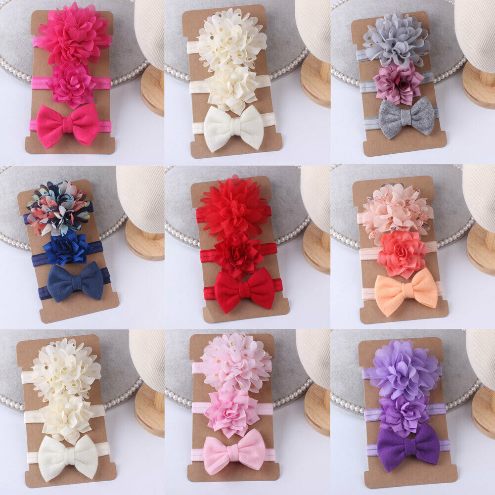 Flower Headband Set (3pcs)
