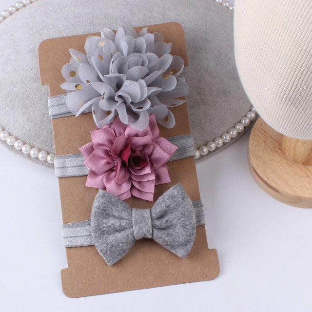 Flower Headband Set (3pcs)