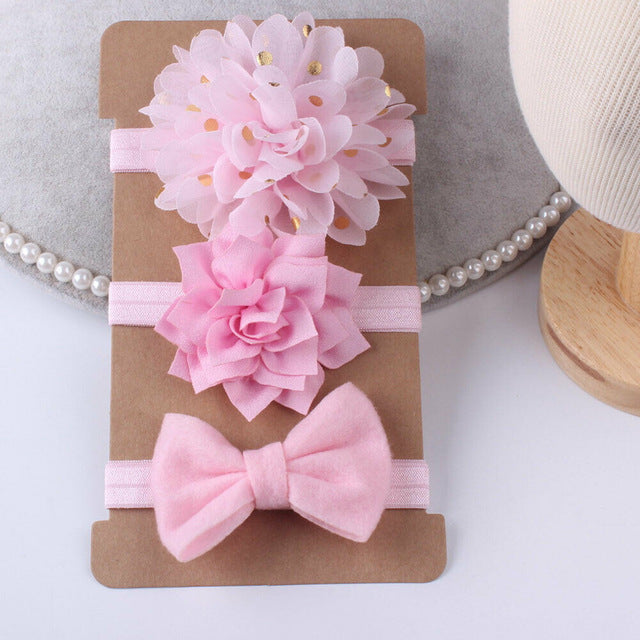 Flower Headband Set (3pcs)