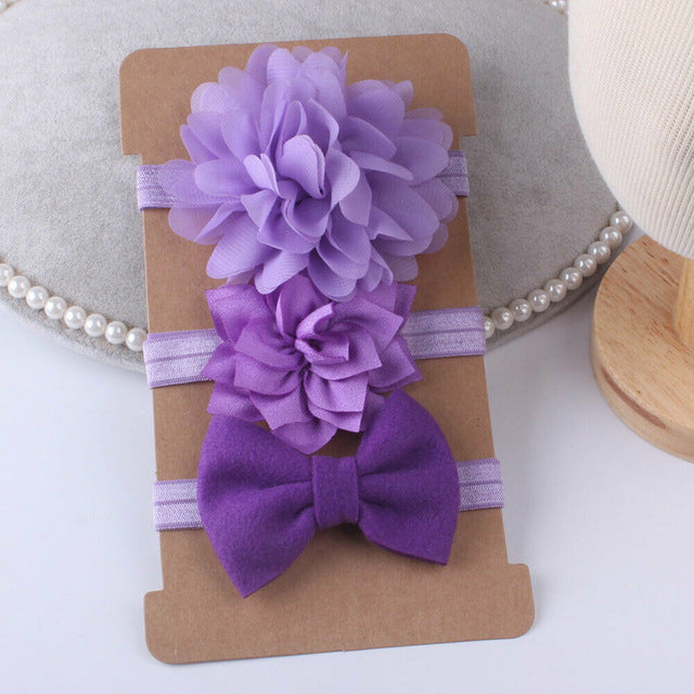 Flower Headband Set (3pcs)
