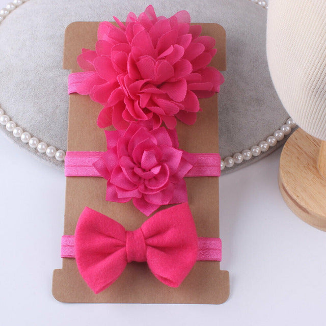 Flower Headband Set (3pcs)