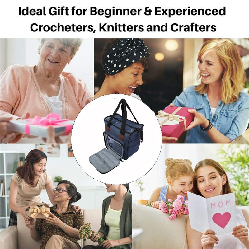 Knitting Tote Bag Yarn Storage Bag